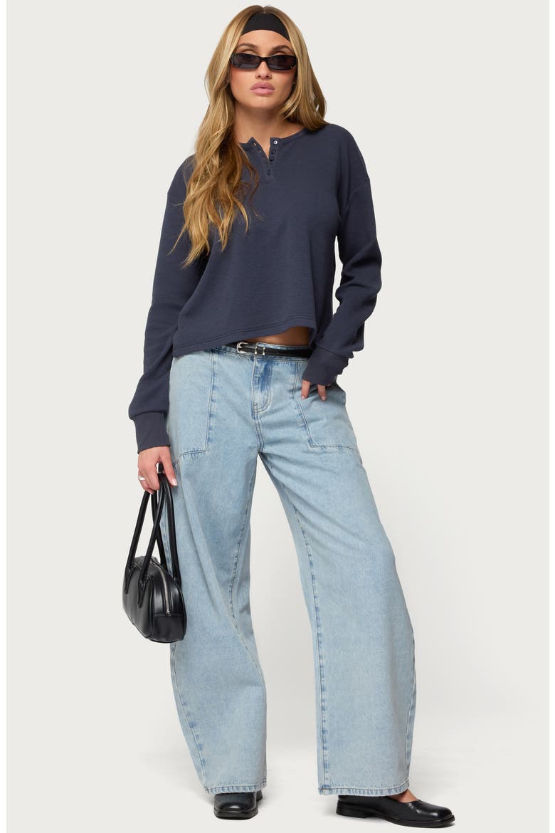 Jolie Low Rise Barrel Jeans, Alternate, color, LIGHT-BLUE