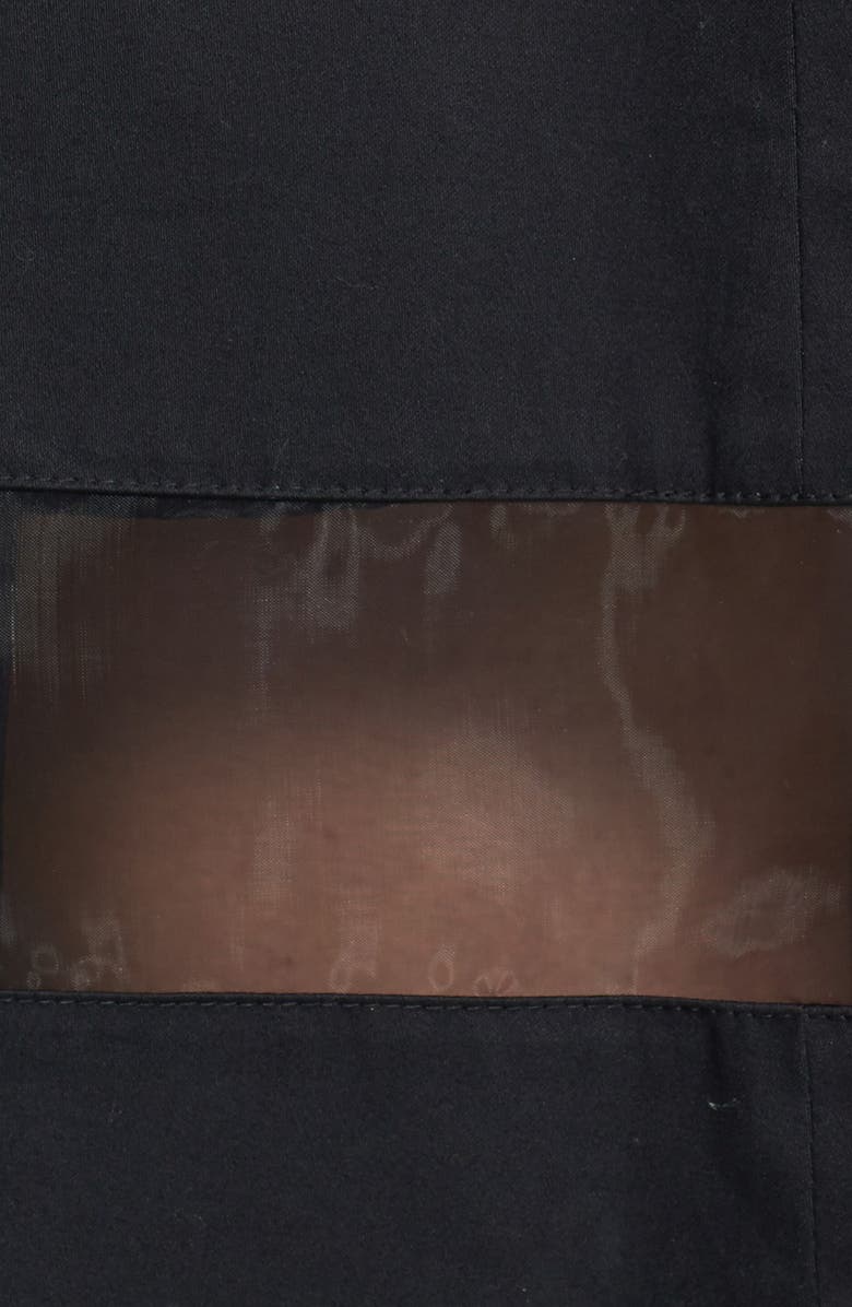 Vince Camuto Sheer Inset Pleated Skirt, Alternate, color, 