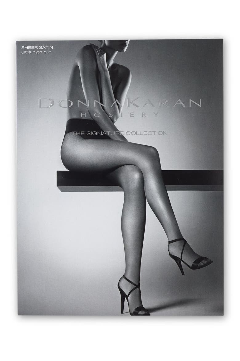Donna Karan 'Sheer Tanga' Tights, Alternate, color, NUDE