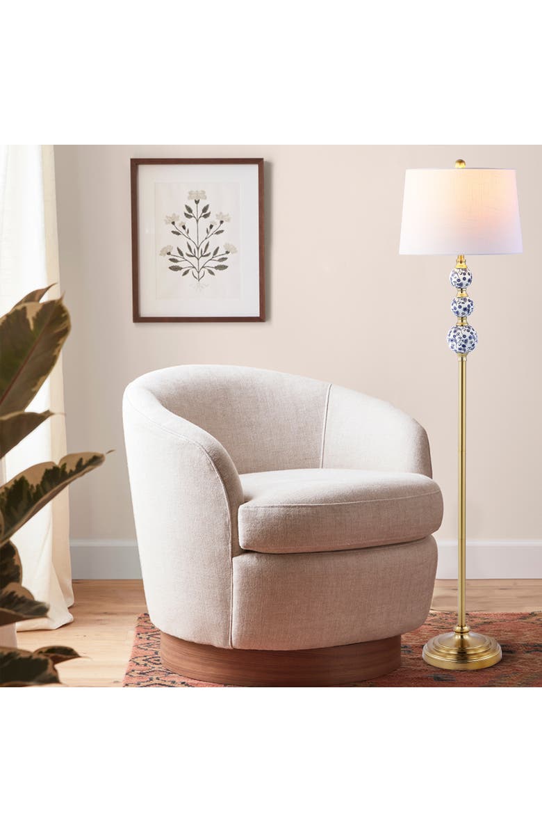 JONATHAN Y Tavira Classic Midcentury Iron LED Floor Lamp, Alternate, color,