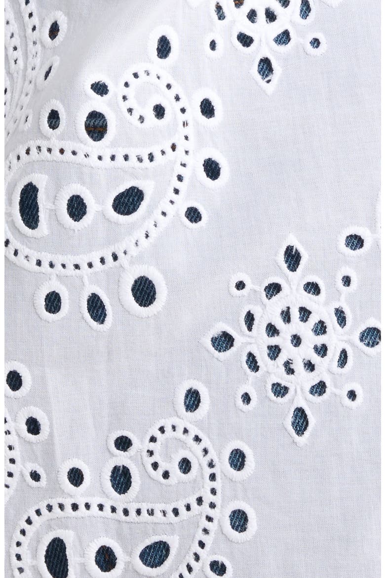 The Anglaise Stretch Poplin Shirt, Alternate, color, WHITE