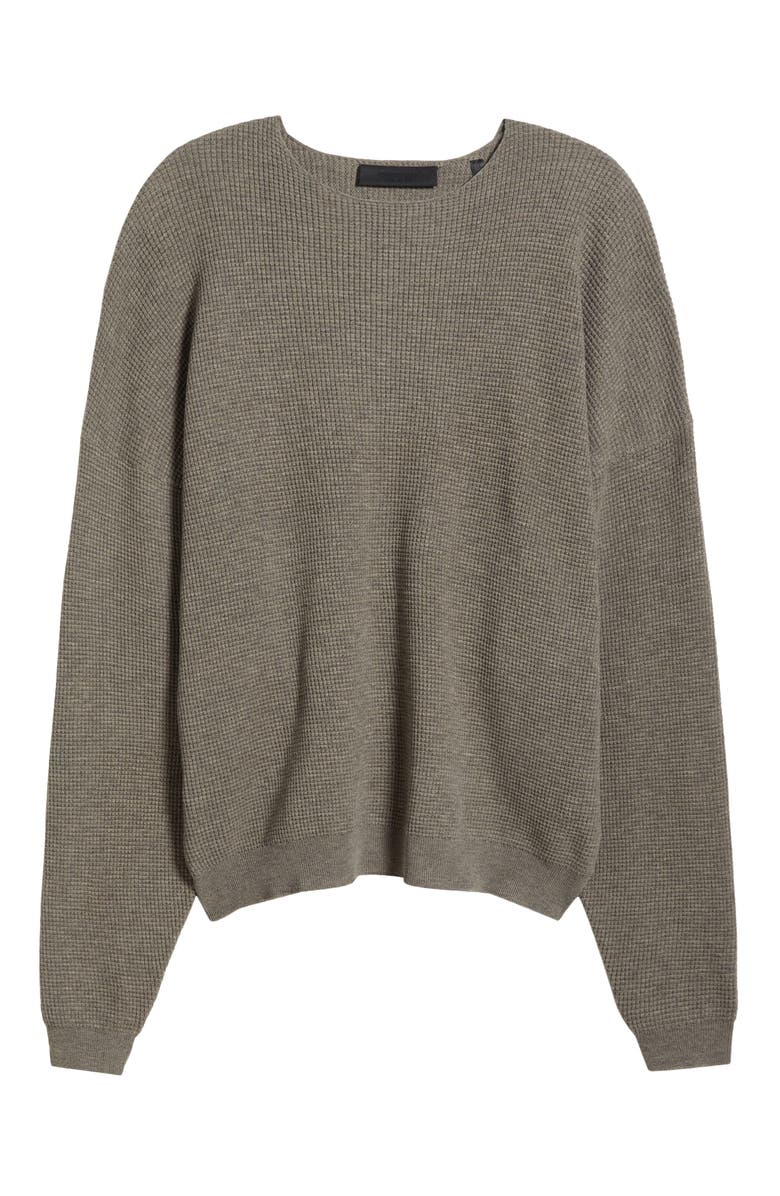 Fear of God Essentials Oversize Waffle Crewneck Sweater, Alternate, color,
