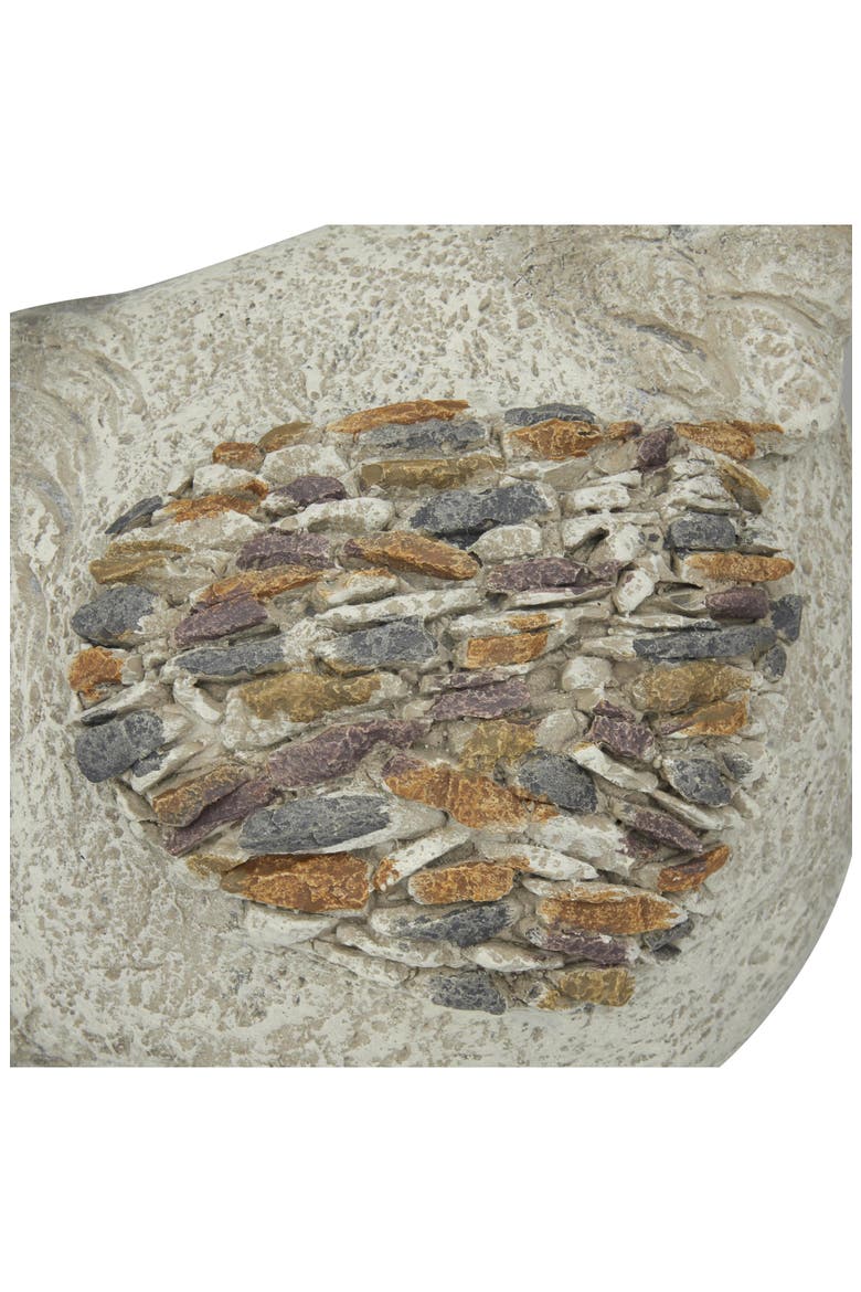 Farmhouse Polystone Chicken Garden Statue, Alternate, color, GRAY