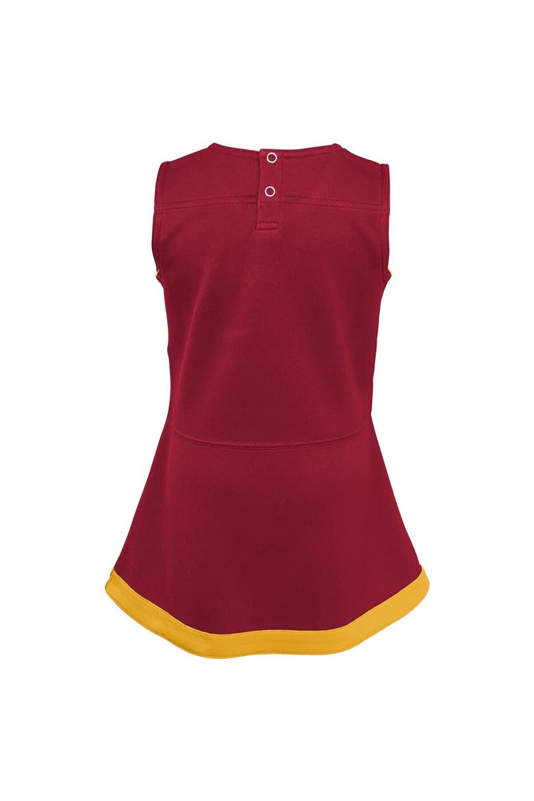 Girls Preschool Cardinal/Gold USC Trojans Two-Piece Cheer Captain Jumper Dress & Bloomers Set, Alternate, color, Cardinal