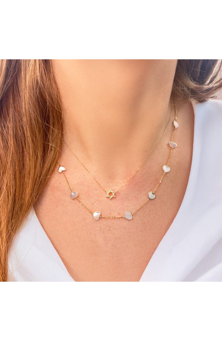 The Lovery Fine Jewelry Diamond Star of David Necklace, Alternate, color, Yellow Gold