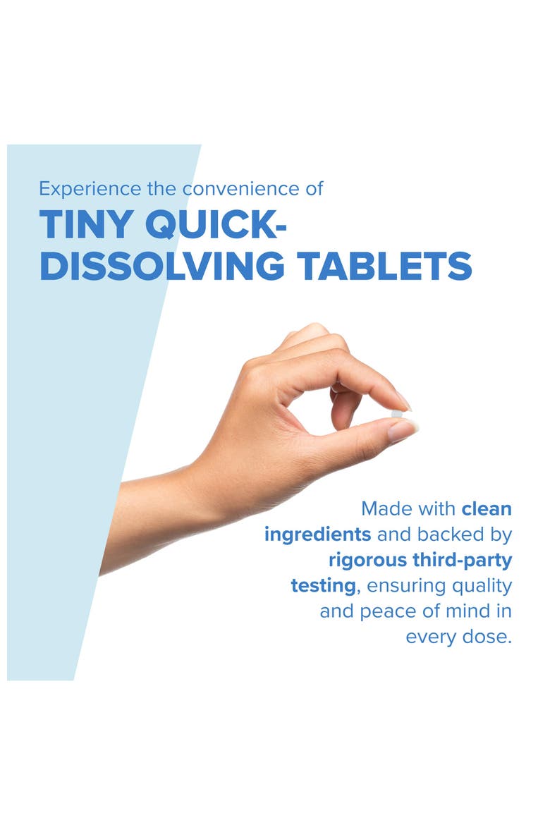 Extra Strength Melatonin Instant Dissolve Tablets, Alternate, color, White
