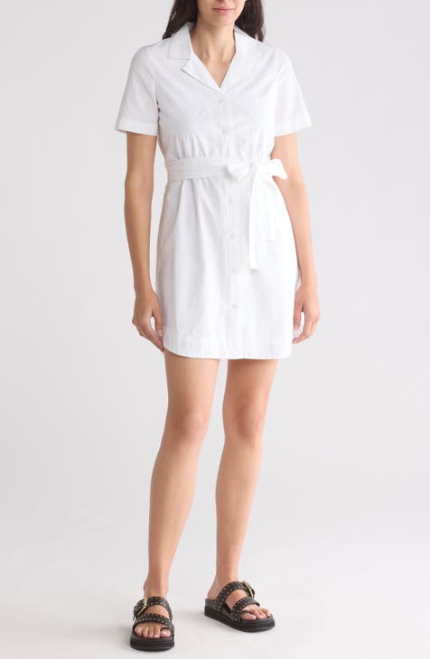 Alania Tie Waist Shirtdress