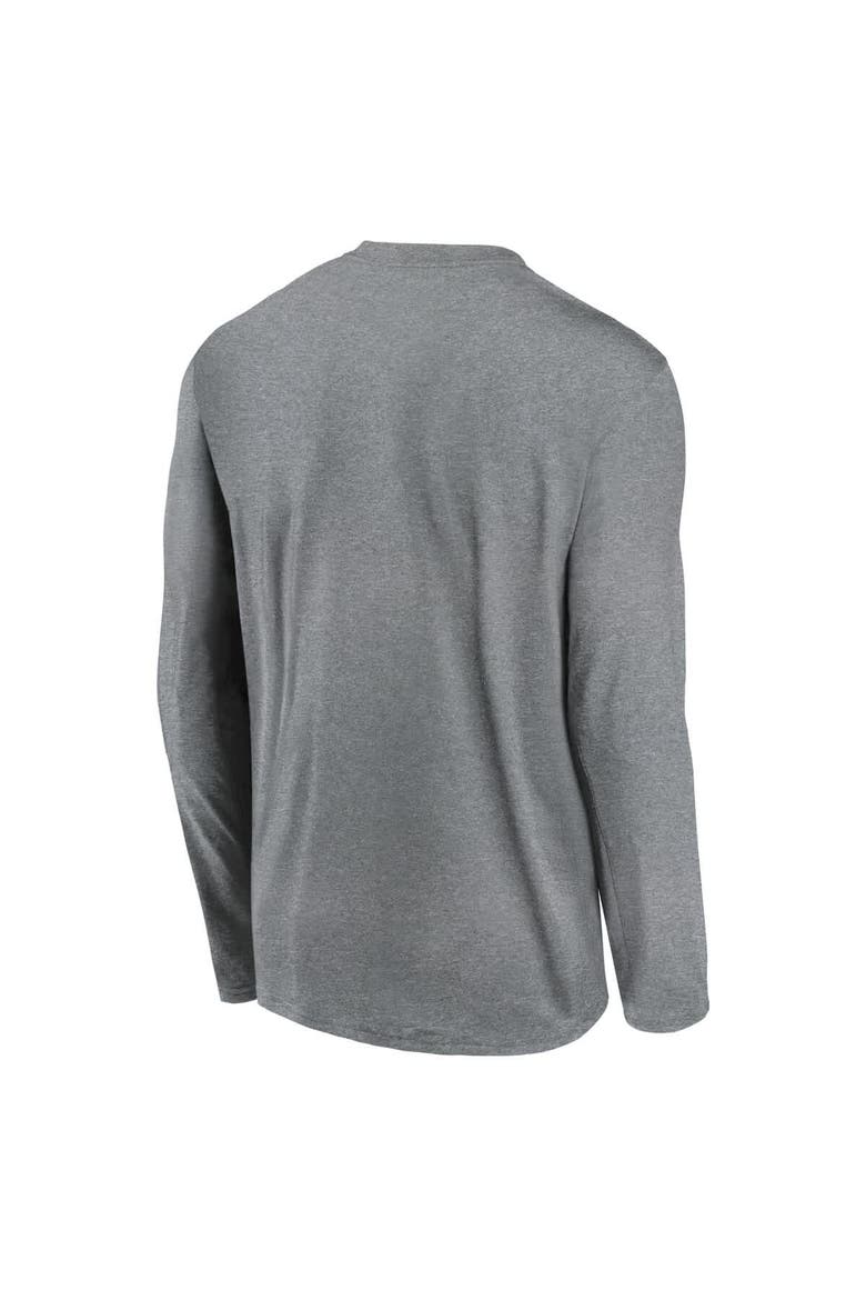 Men's Nike Heather Gray Michigan State Spartans Primetime Alternate Logo Legend Performance Long Sleeve T-Shirt, Alternate, color, Heather Gray