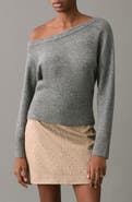 MANGO TEEN Grommet One-Shoulder Sweater