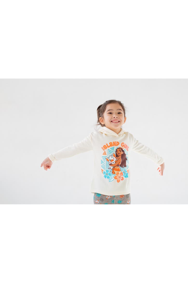 Moana 2-Piece Hoodie and Leggings Set, Alternate, color, Oatmeal Moana Pua