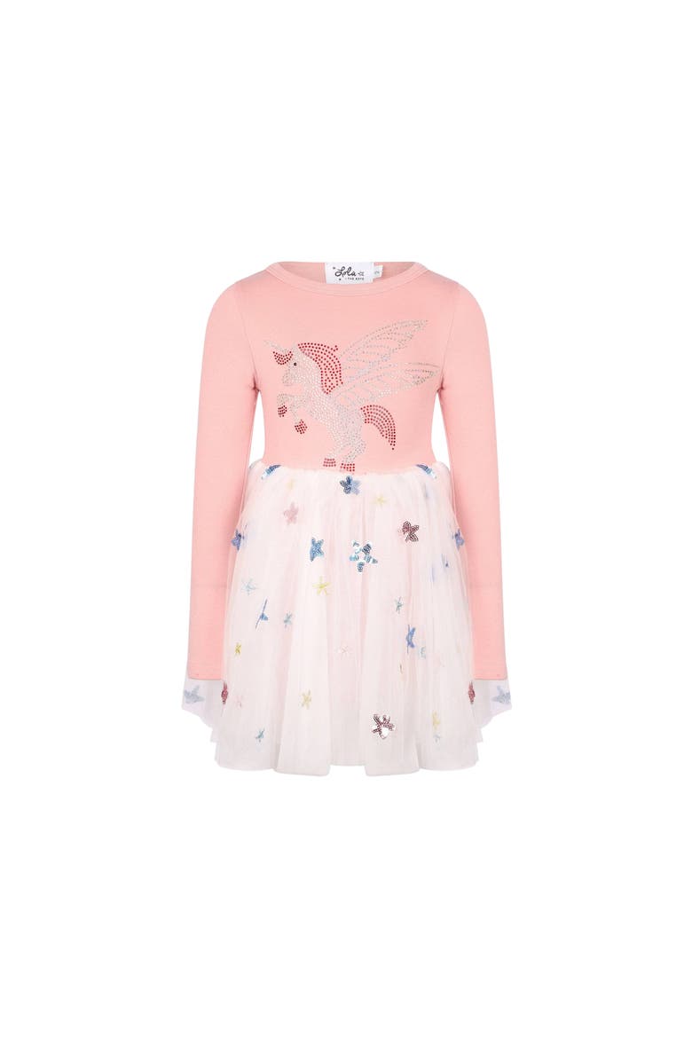 Unicorn & Stars Tutu Dress, Alternate, color, Pink