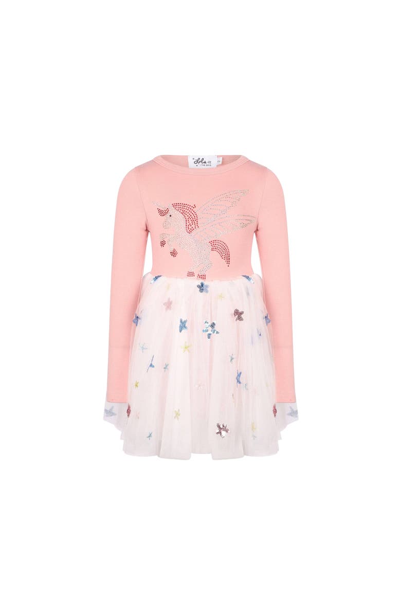 Lola + The Boys Unicorn & Stars Tutu Dress, Alternate, color, Pink
