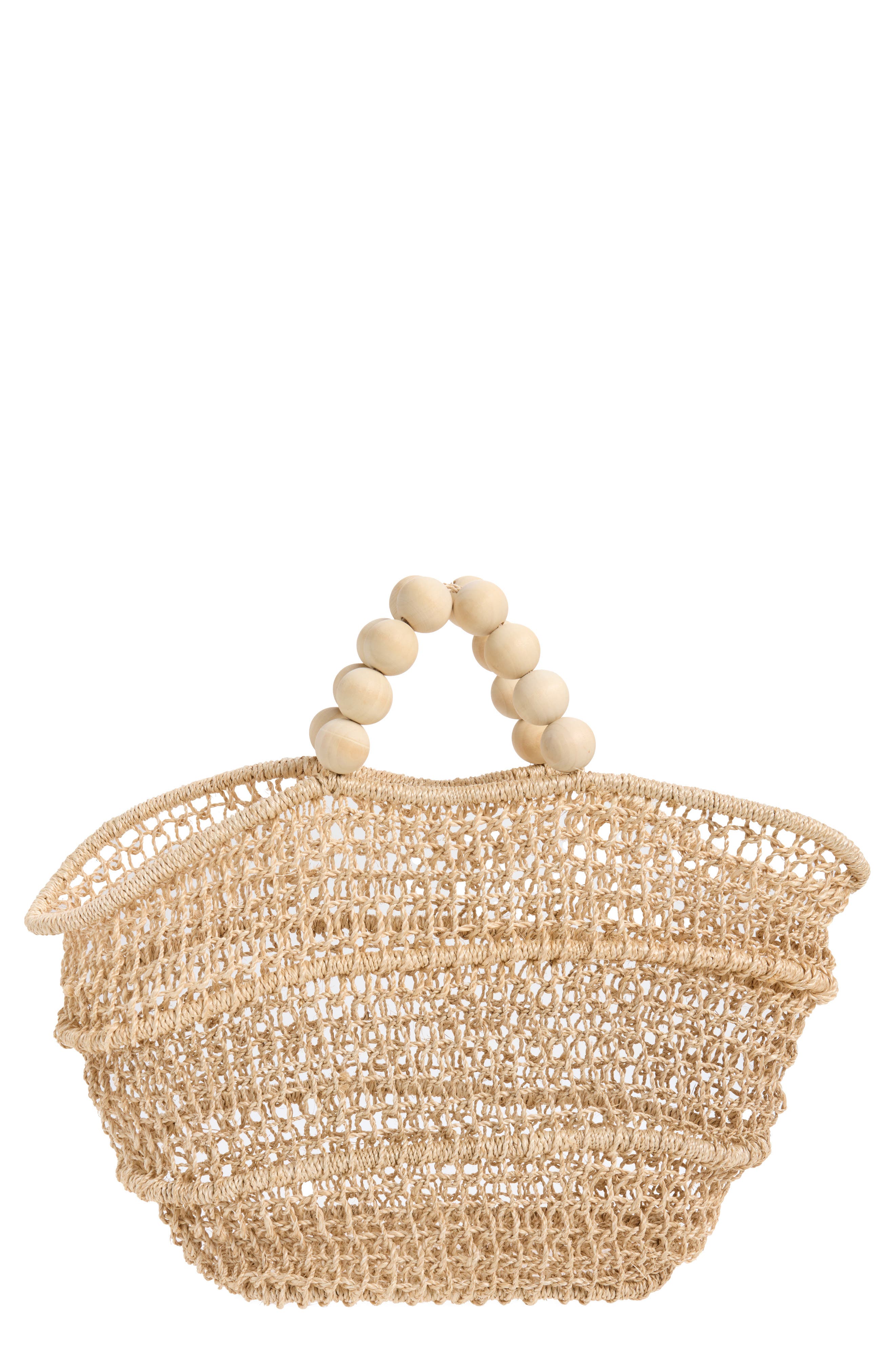 POOLSIDE The Comporta Straw Tote, Main, color, Sand