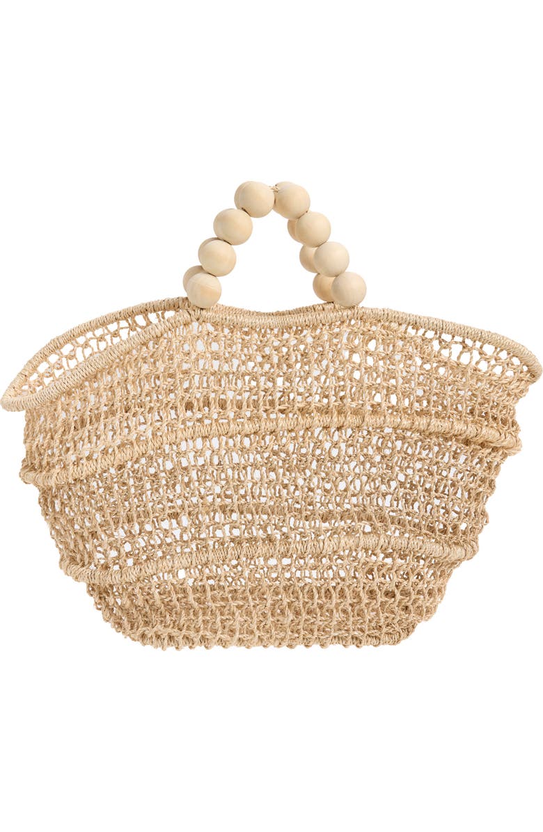 POOLSIDE The Comporta Straw Tote, Main, color, Sand