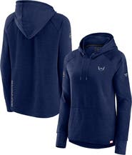 FANATICS Women's Fanatics Heather Navy Washington Capitals Authentic Pro Pullover Hoodie