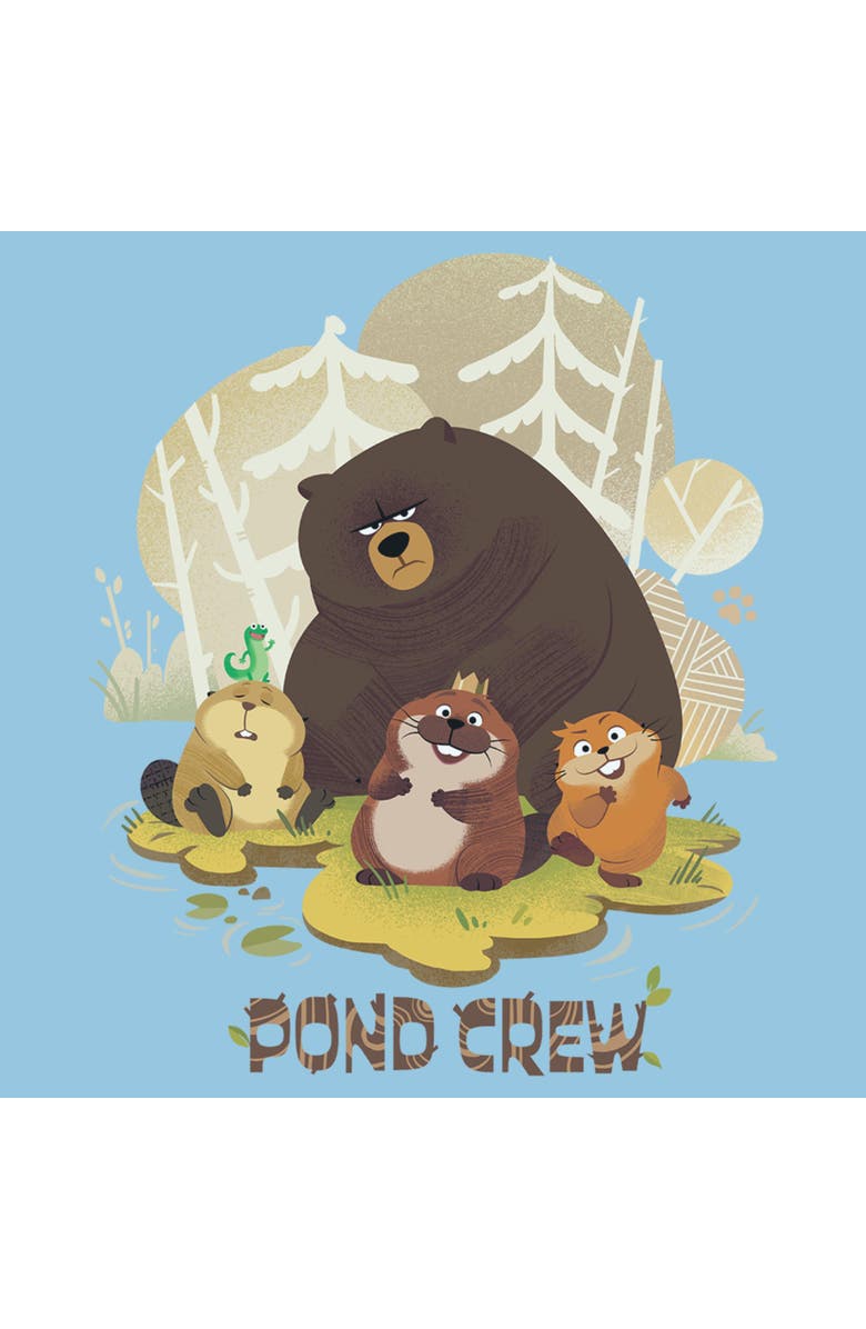 Hoppers Boy's Hoppers Beaver Pond Crew  Graphic T-Shirt, Alternate, color, Light Blue