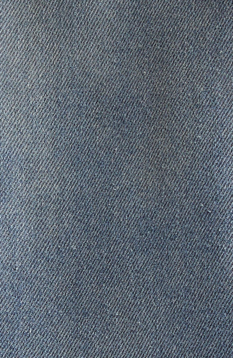 MM6 Maison Margiela Raw Hem Denim Trucker Jacket, Alternate, color, Grey Blue