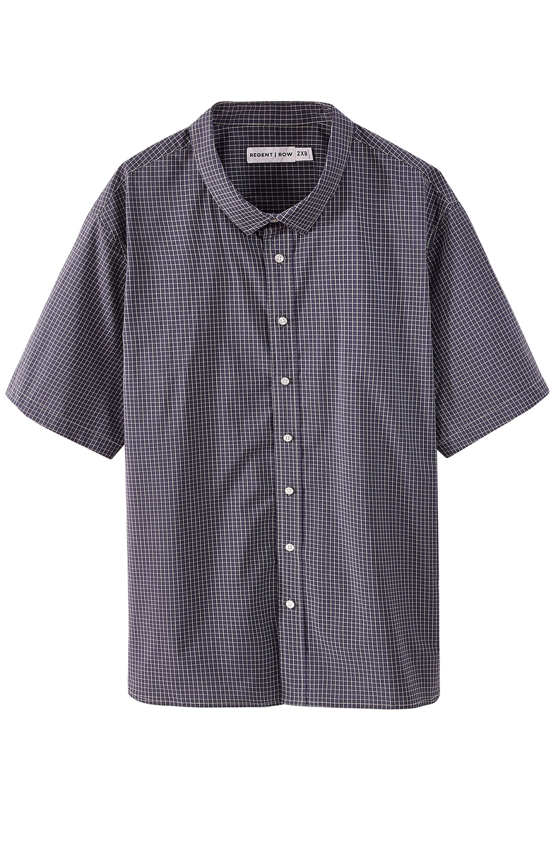 Regent Row Men’s Big and Tall Stanton Shirt ,Tailored Fit short Sleeves, Performance Fabric & Ventilated Armholes, Alternate, color,