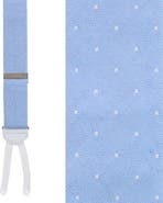 Trafalgar Churchill Chambray Polka Dot Linen Blend Formal End Suspenders