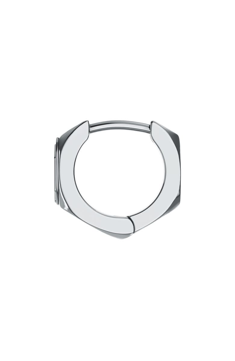 DIESEL<sup>®</sup> Logo Single Hoop Earring, Main, color, Silver