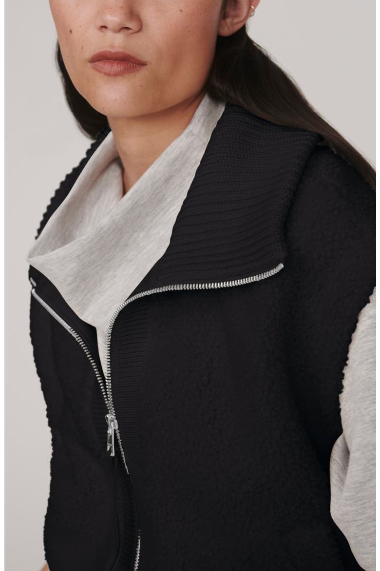 Dominic Fleece Gilet, Alternate, color, BLACK