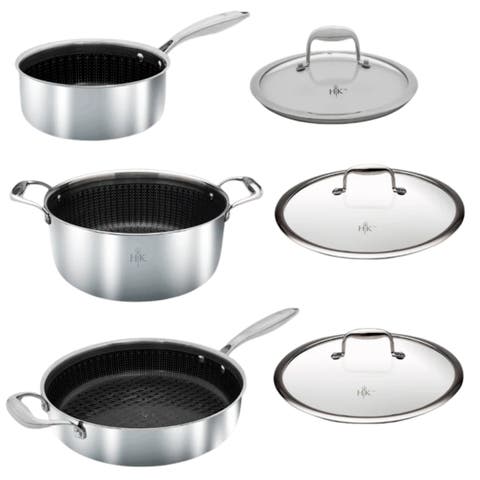 Tri-Clad SS Hybrid 6pc Pot+Lid Set