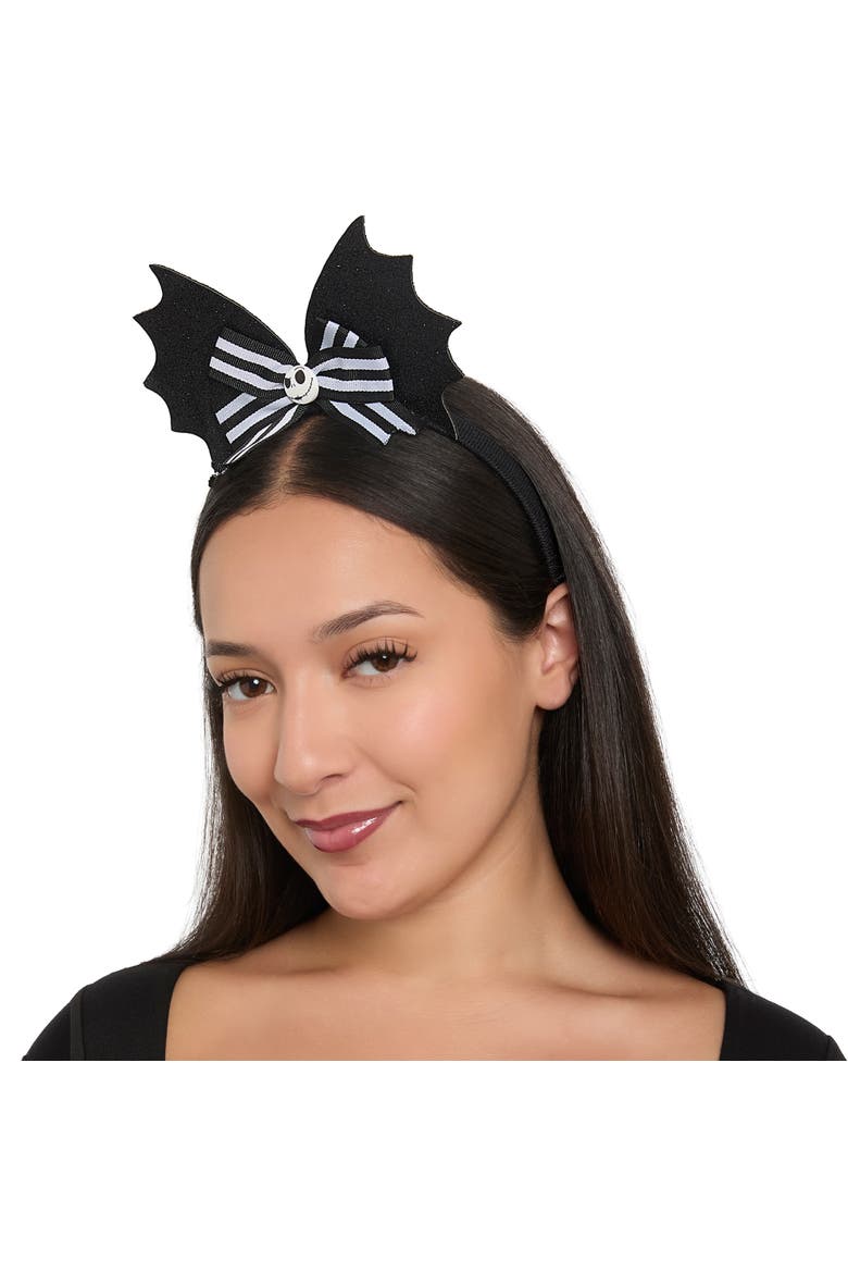 The Nightmare Before Christmas Headband for Women - Black Batwings, Alternate, color, Black