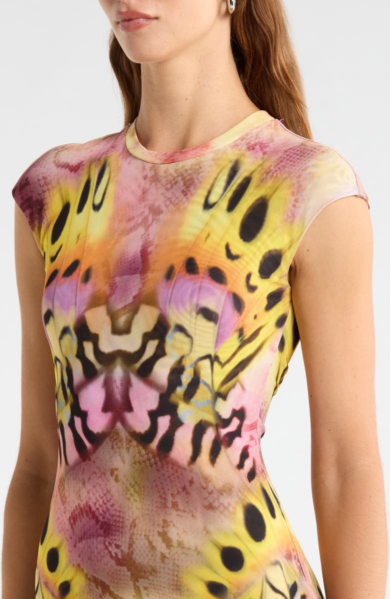 AFRM Mylo Print Maxi Dress, Alternate, color, Mauve Butterfly