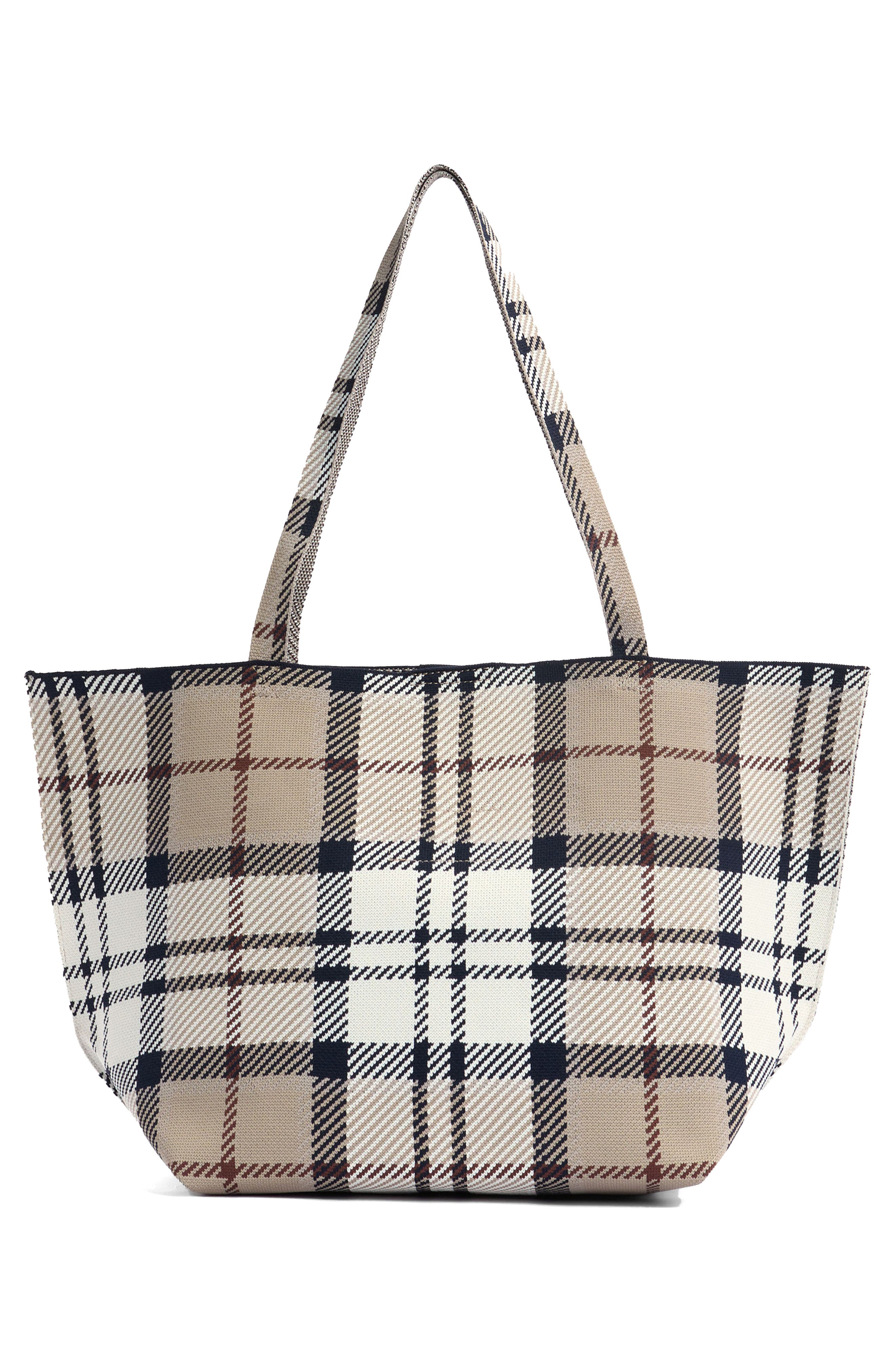 Barbour Large Layla Tartan Tote, Alternate, color, Rosewood Tartan