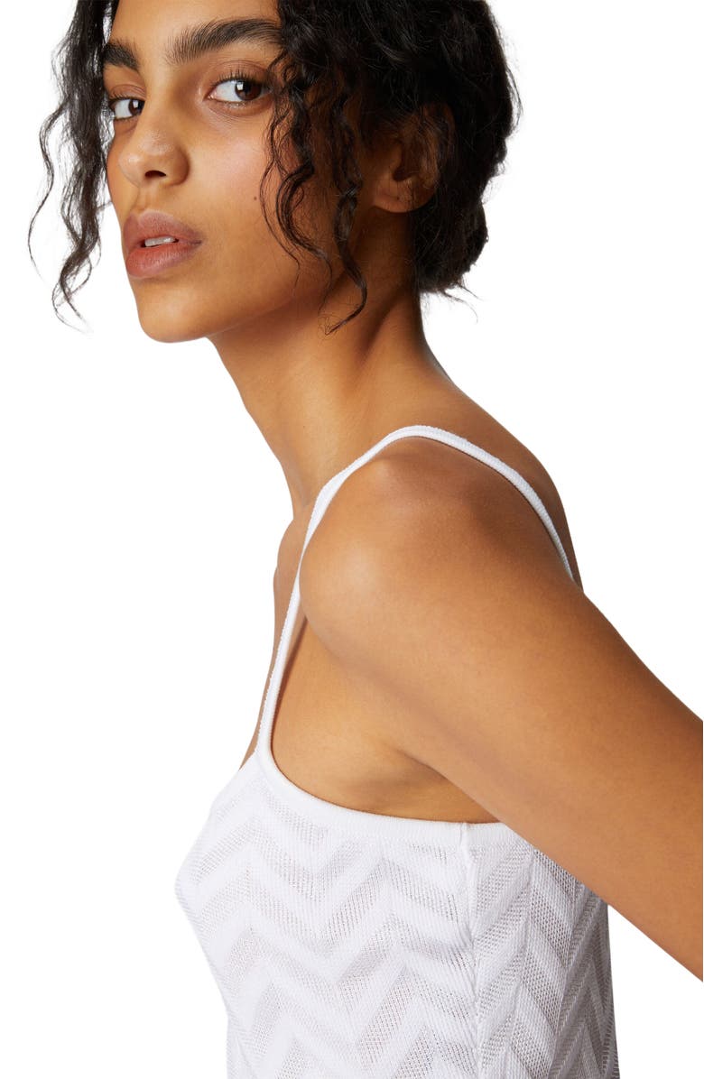 Missoni Tonal Chevron Tank Top, Alternate, color, White