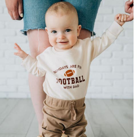 Sundays Are For Football With Dad Long Sleeve Romper (Baby)