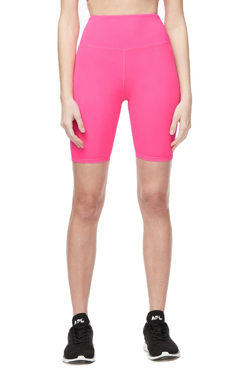 Good American Neon High Waist Bike Shorts, Main, color, 