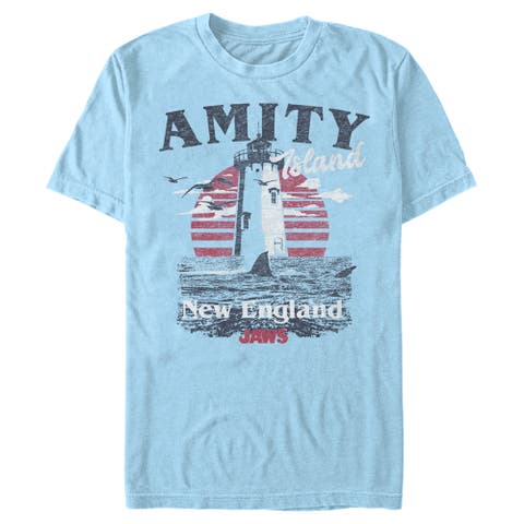 Men's Jaws Amity Island Tourist Lighthouse  Graphic T-Shirt
