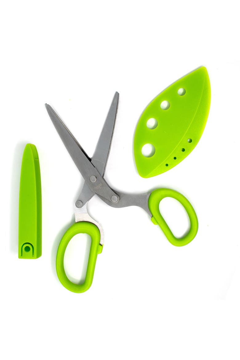 Multi Blade Herb Shears with Storage Sheath, Alternate, color, Green