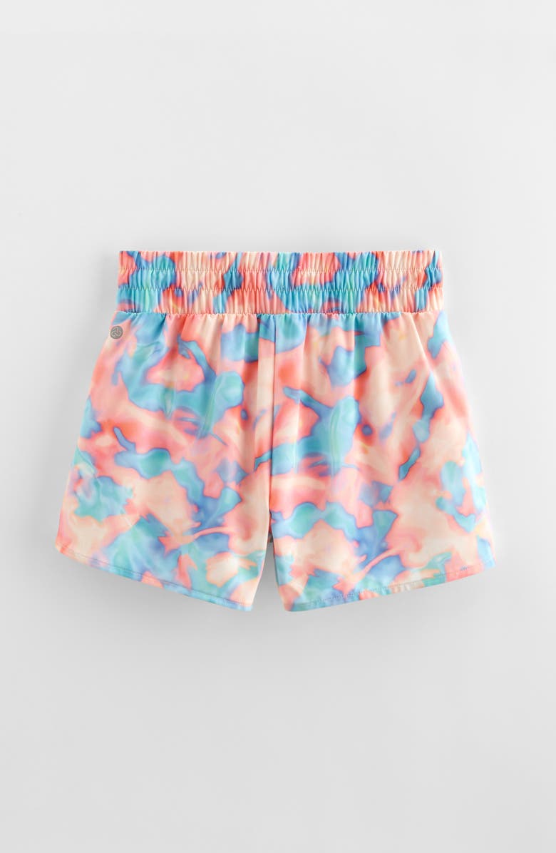 Zella Girl Kids' On Your Mark Shorts, Alternate, color, Coral Nectar Heat Wave