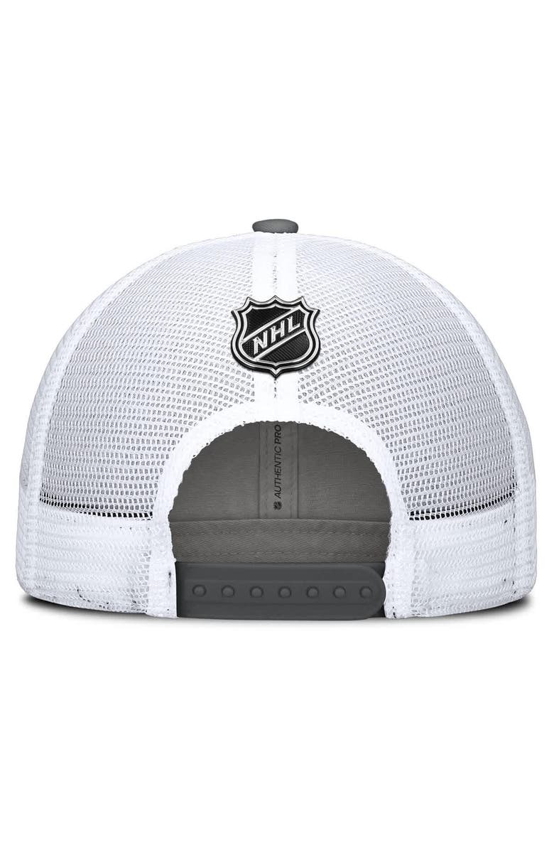 FANATICS Men's Fanatics Gray/White Vegas Golden Knights Authentic Pro Simple Rink Trucker Adjustable Hat, Alternate, color, Gray