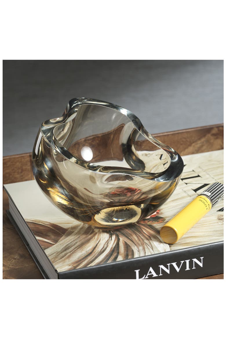 Viento Wave Glass Bowl, Alternate, color, TAUPE