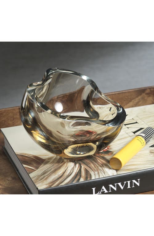 Zodax Viento Wave Glass Bowl In Brown