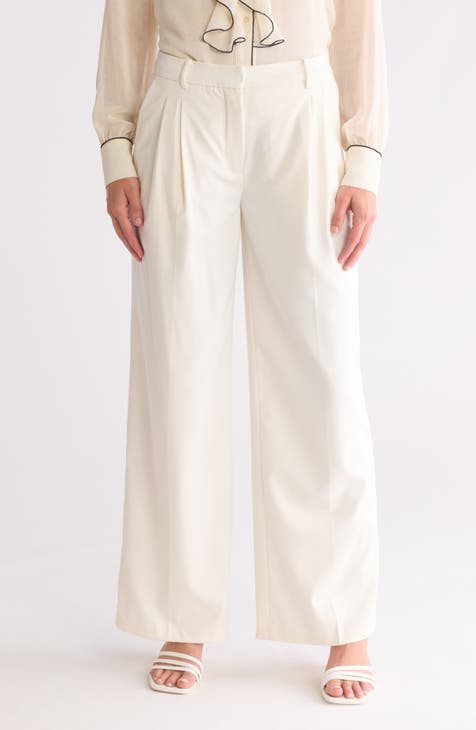 Pleated Wide Leg Pants