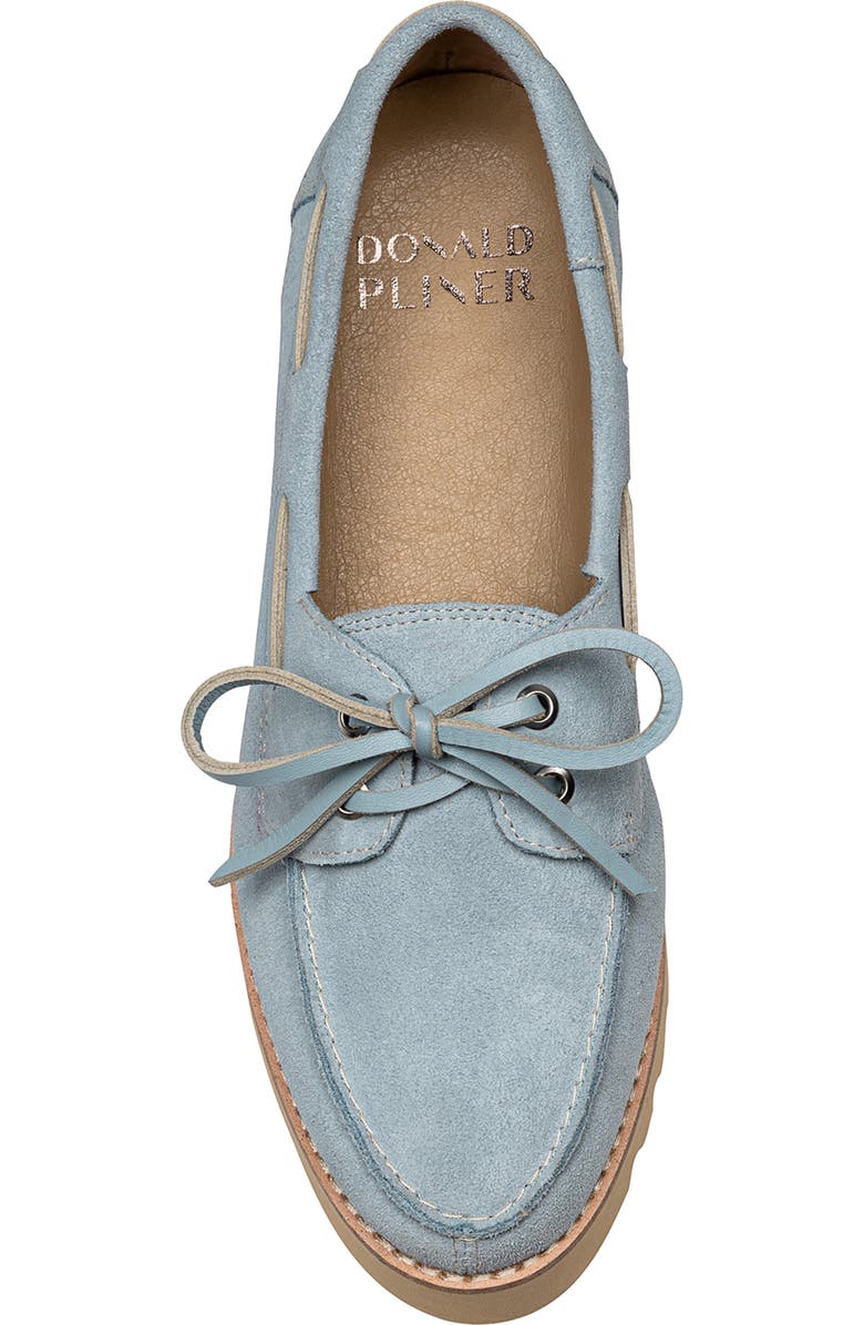 Donald Pliner Lug Sole Boat Shoe, Alternate, color, Light Blue