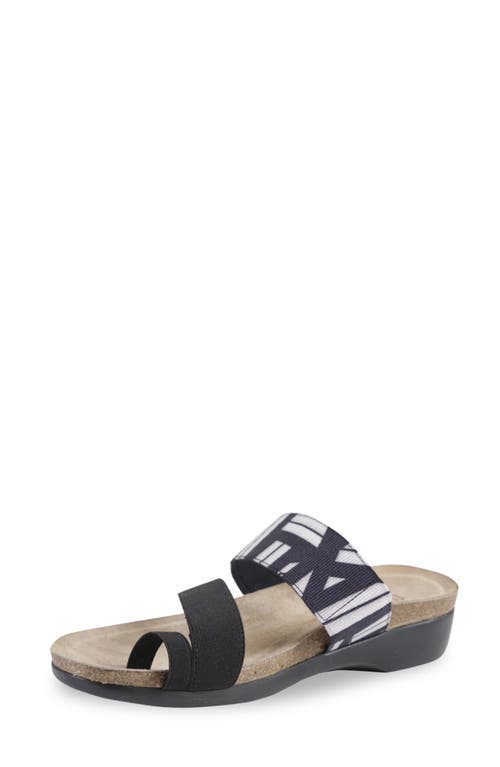 Munro Aries Sandal In Black/white Gore