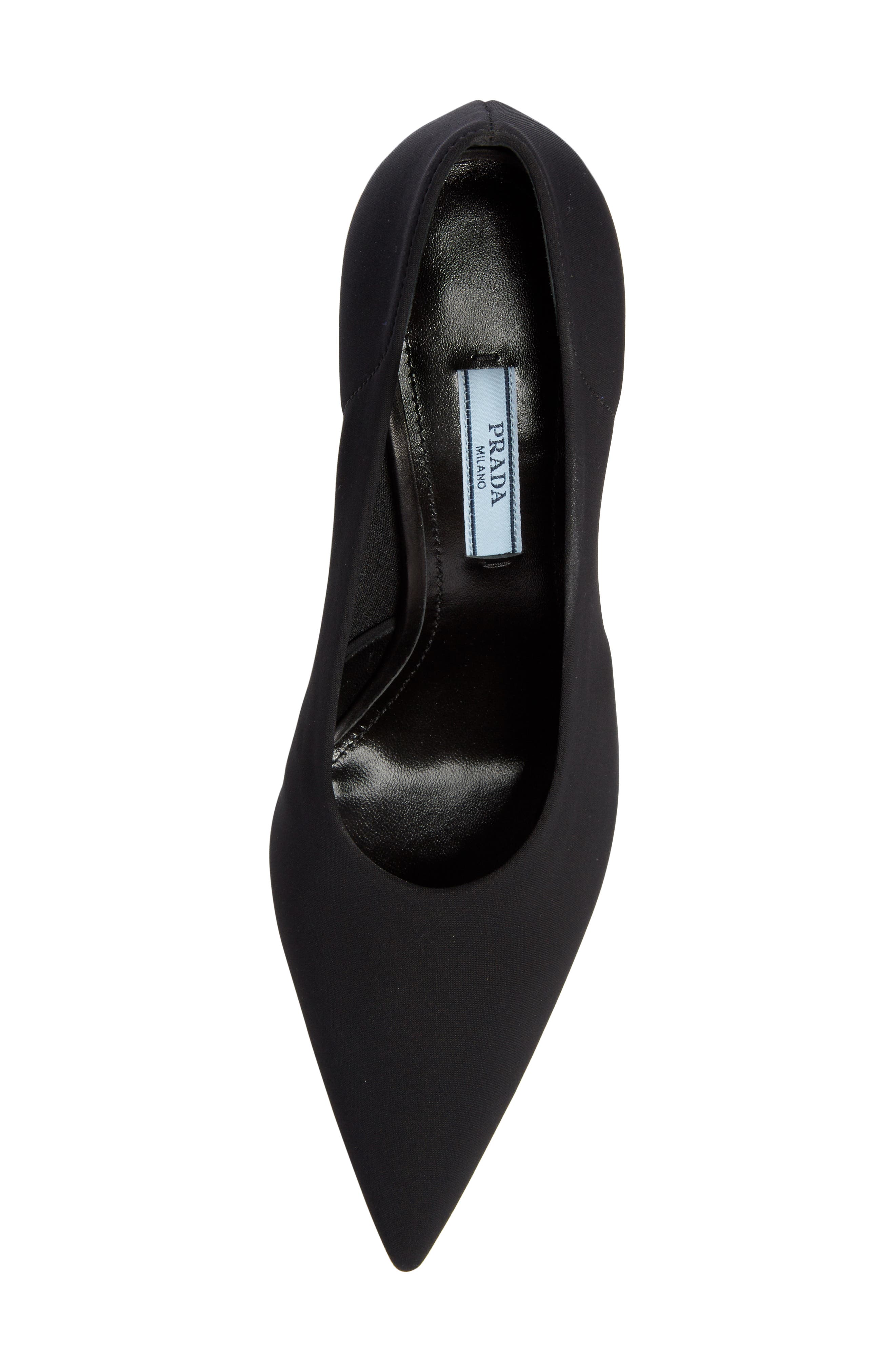 Prada Stretch Knit Pointed Toe Pump, Alternate, color, 