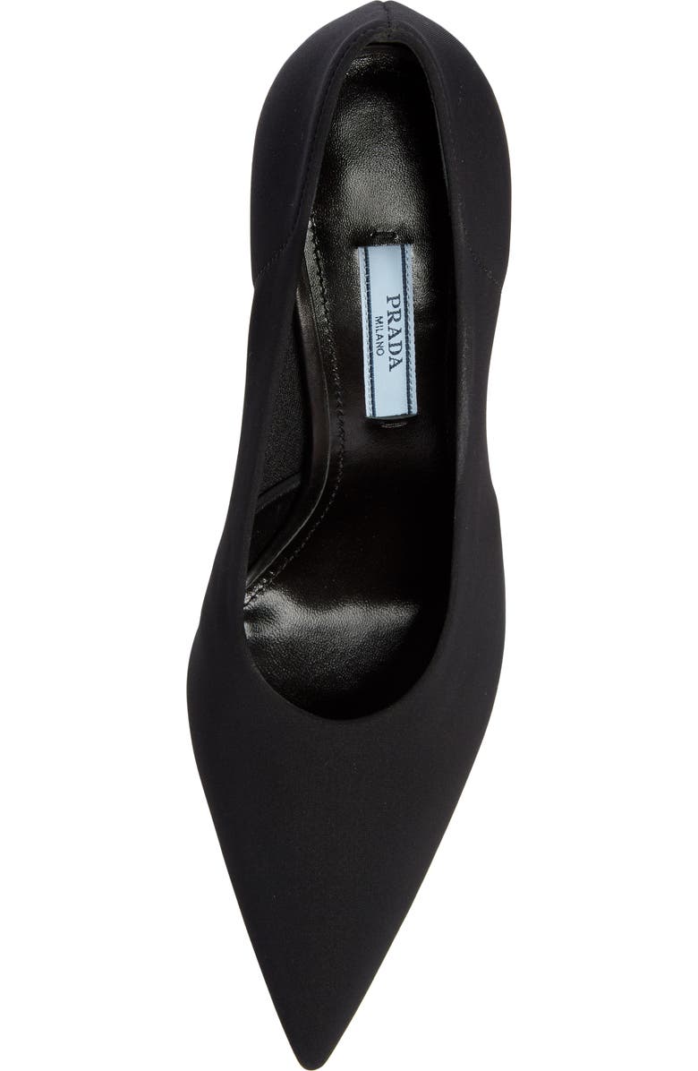 Prada Stretch Knit Pointed Toe Pump, Alternate, color,