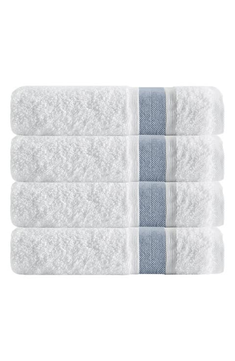 Unique 4-Piece Turkish Cotton Bath Towels