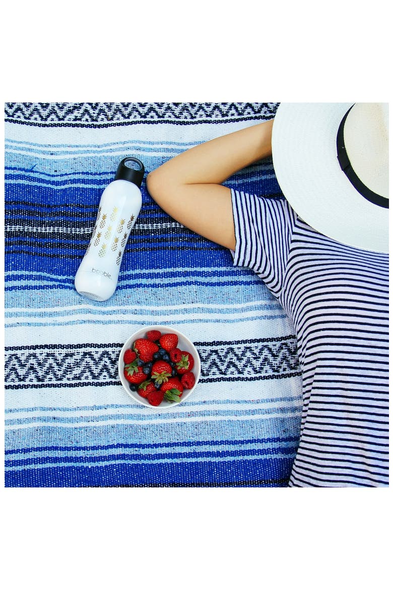 'Pining for You' Stainless Steel Water Bottle, Alternate, color, WHITE