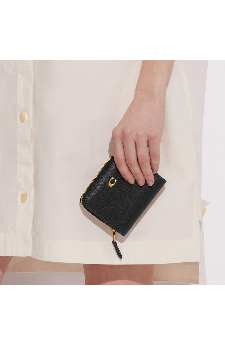 COACH Polished Pebble Leather Bifold Wallet, Alternate, color, 
