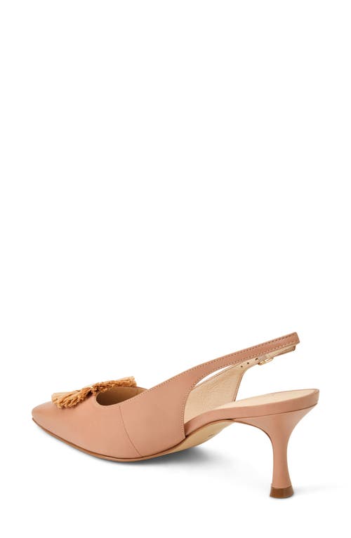 Jack Rogers Brynn Raffia Flower Slingback Pump In Brown