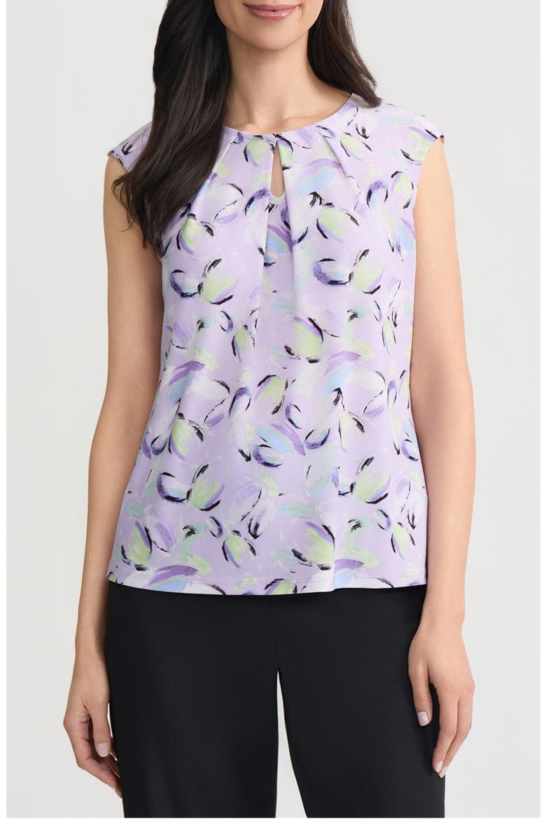 Floral Keyhole Sleeveless Top, Main, color, LAVNDR MIST MLT