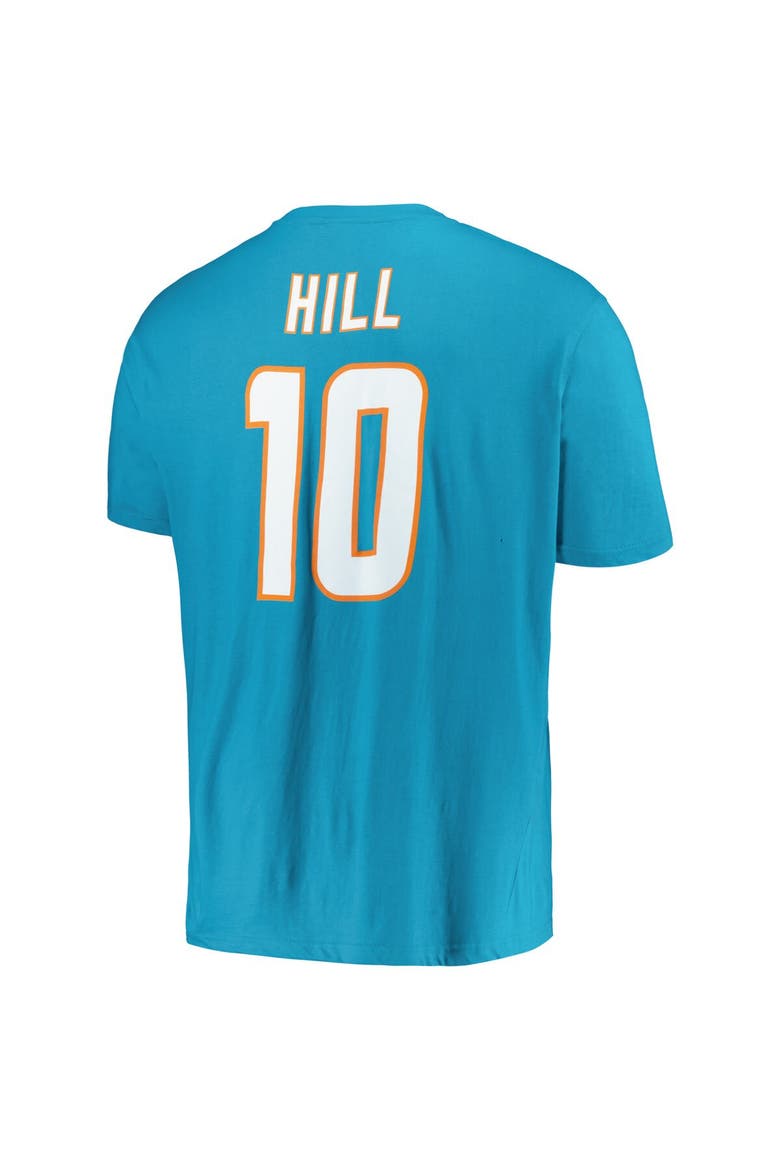 Men's Fanatics Branded Tyreek Hill Aqua Miami Dolphins Big & Tall Player Name & Number T-Shirt, Alternate, color, Aqua