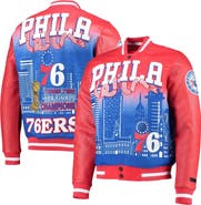 PRO STANDARD Men's Pro Standard Red Philadelphia 76ers Remix Varsity Full-Zip Jacket